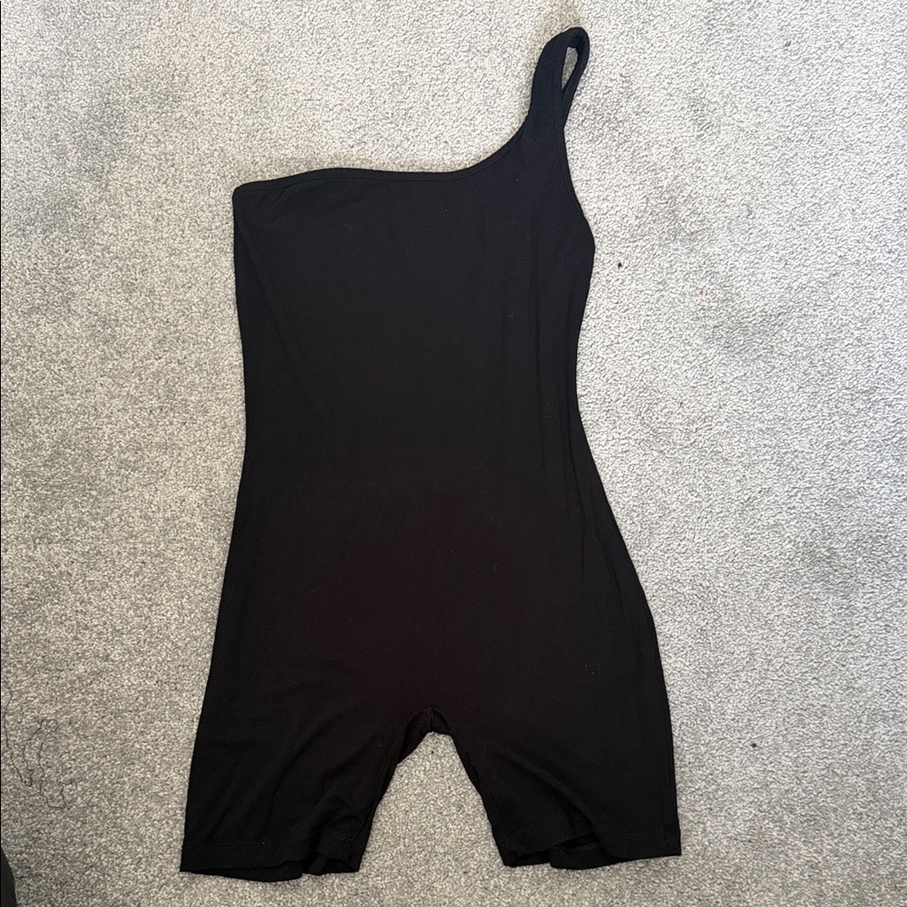 JLUXLabel Women’s One-Piece Black Asymmetric Romper